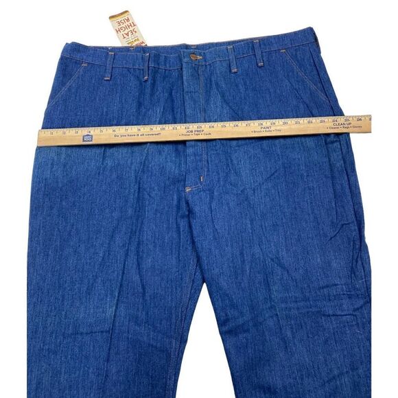Vtg 1970's Wrangler Blue Jean Regular Fit Dead Stock Straight Boot 48x30 1J115MW - Picture 8 of 14